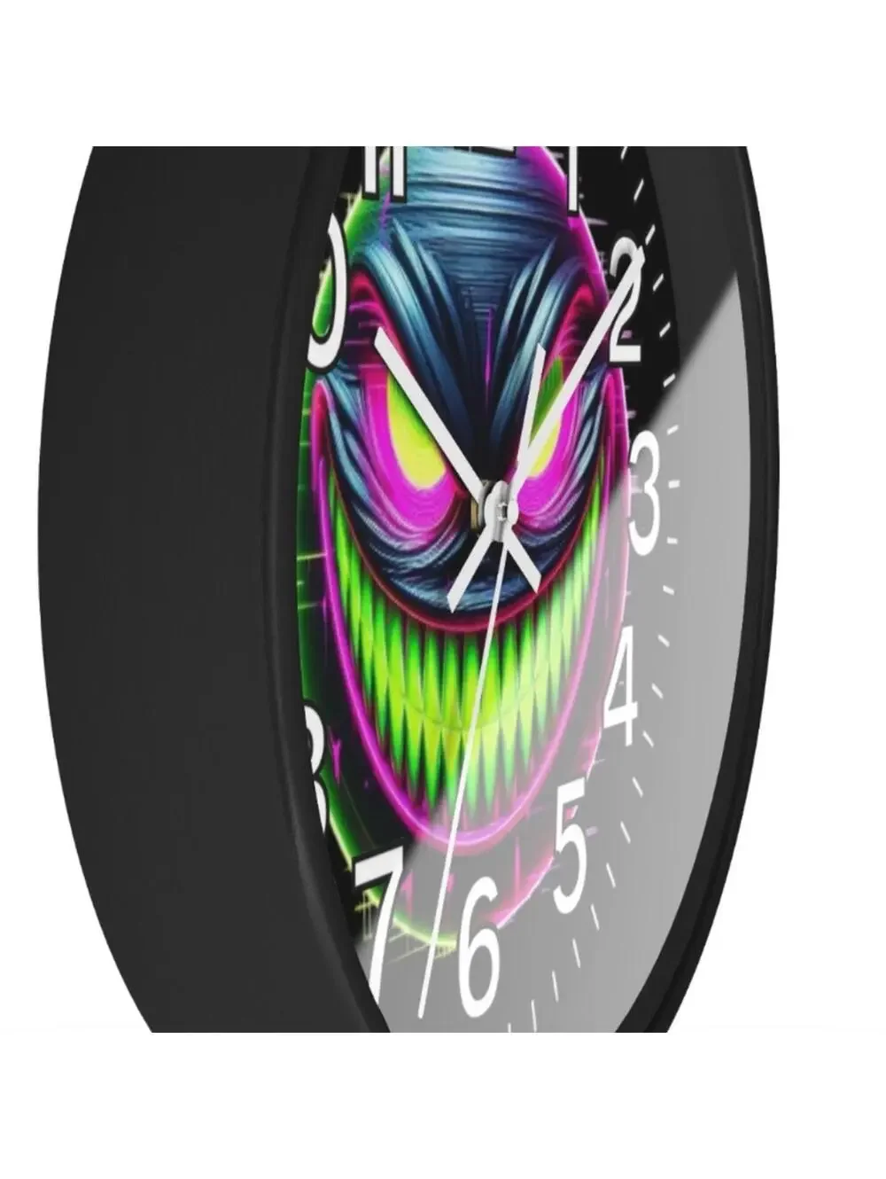Psychedelic Glow In The Dark :-) Happy Face Glow In The Dark Wall Clock New!
